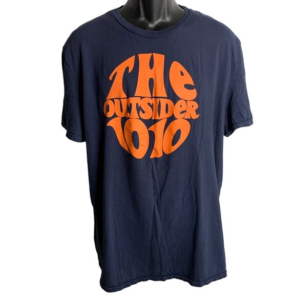 The Outsider 1010 Alternative Crewneck T Shirt XL Blue Short Sleeves Graphic - Picture 1 of 6